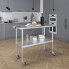 Amgood 24x48 Rolling Prep Table with Stainless Steel Top AMG WT-2448-WHEELS
